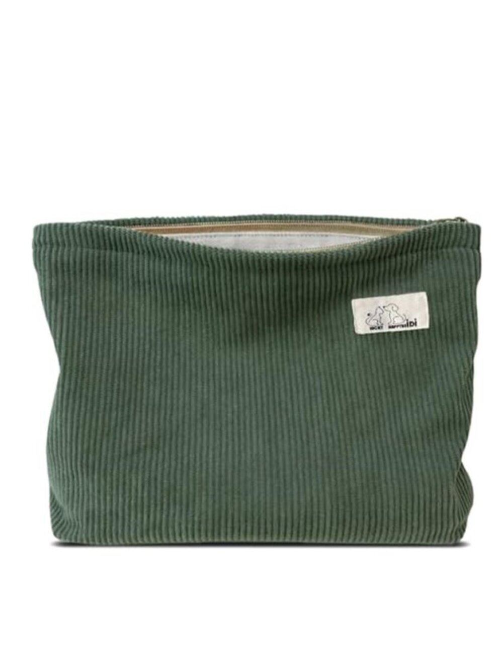Corduroy Makeup Bag Large Toiletry Travel Pouch Cosmetic Organizer Navy Green
